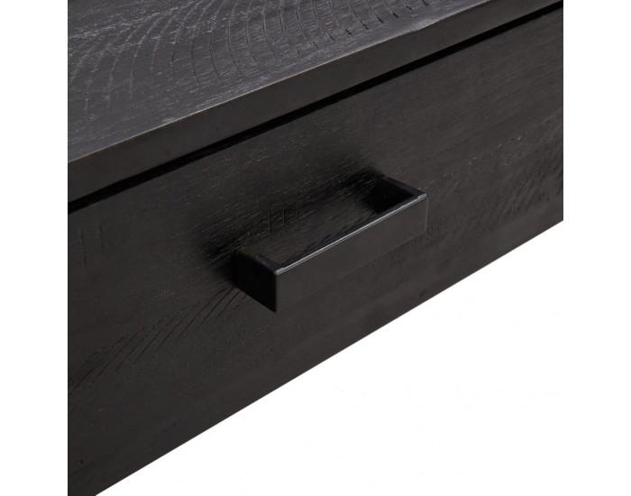 Sonata H Маса за кафе, черна, 90x50x35 см, борово дърво масив