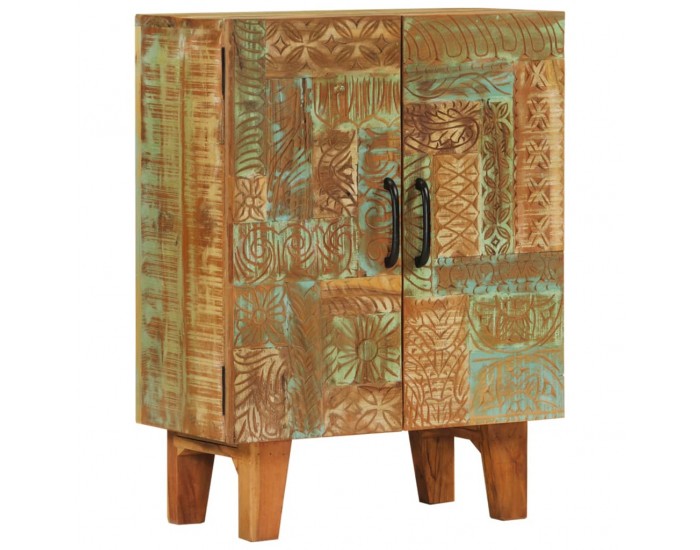 Sonata H Ръчно резбован бюфет 55x30x75 см масивно регенерирано дърво