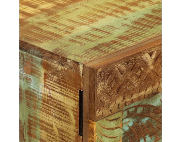 Sonata H Ръчно резбован бюфет 55x30x75 см масивно регенерирано дърво