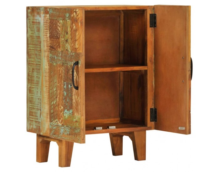 Sonata H Ръчно резбован бюфет 55x30x75 см масивно регенерирано дърво