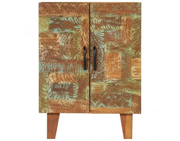 Sonata H Ръчно резбован бюфет 55x30x75 см масивно регенерирано дърво