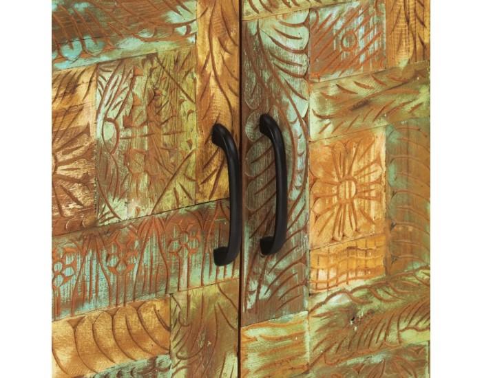 Sonata H Ръчно резбован бюфет 55x30x75 см масивно регенерирано дърво