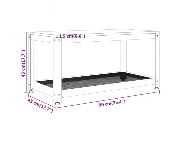 Sonata H Маса за кафе, светлокафяво и черно, 90x45x45 см, МДФ и желязо