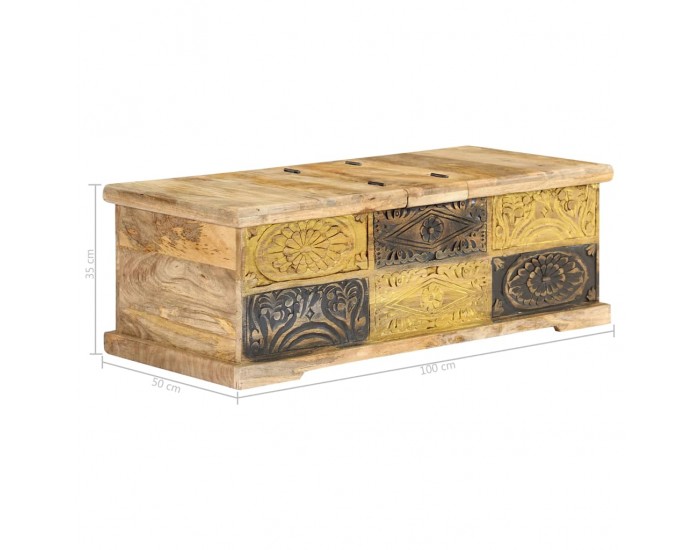 Sonata H Маса за кафе, 100x50x35 см, мангово дърво масив