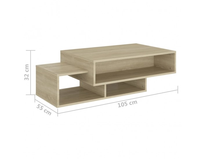 Sonata H Маса за кафе, дъб сонома, 105x55x32 см, инженерно дърво