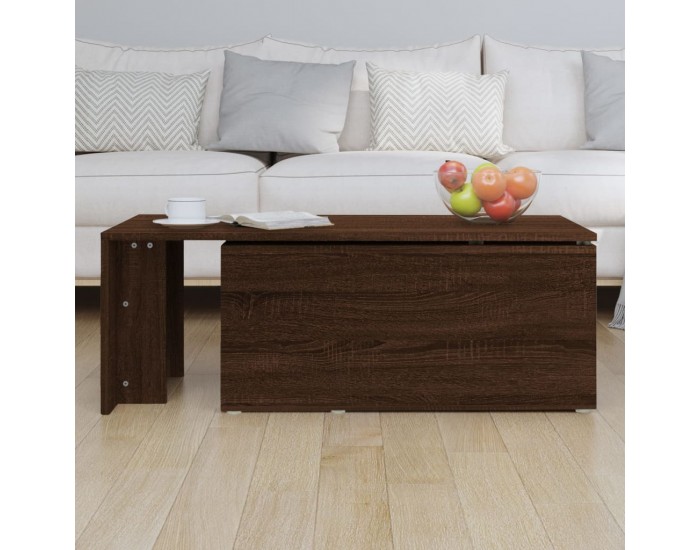 Sonata H Кафе маса, кафяв дъб, 150x50x35 см, инженерно дърво