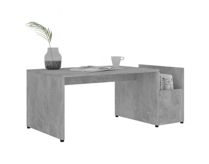 Sonata H Маса за кафе, бетонно сива, 90x45x35 см, инженерно дърво