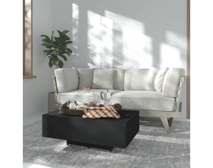 Sonata H Маса за кафе, черна, 85x55x31 см, инженерно дърво