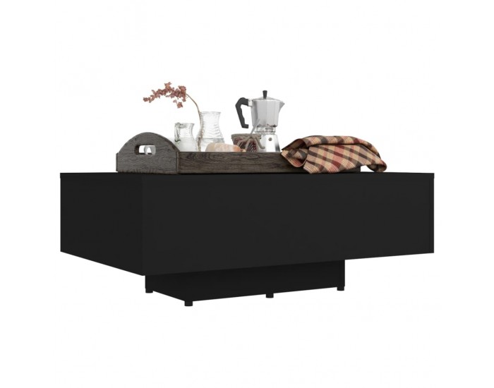 Sonata H Маса за кафе, черна, 85x55x31 см, инженерно дърво