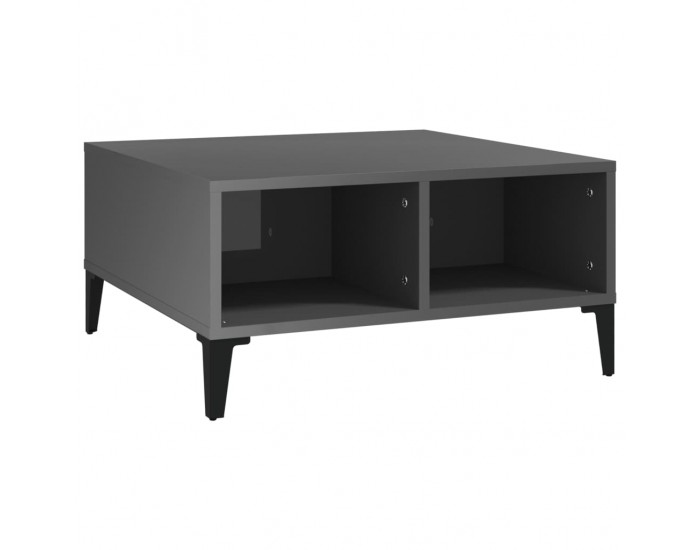 Sonata H Маса за кафе, сив гланц, 60x60x30 см, инженерно дърво