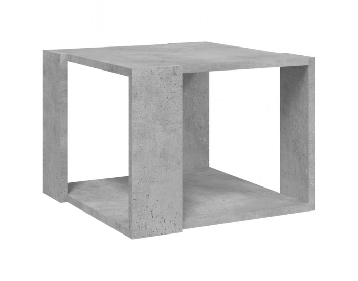 Sonata H Кафе маса, бетонно сива, 40x40x30 см, инженерно дърво