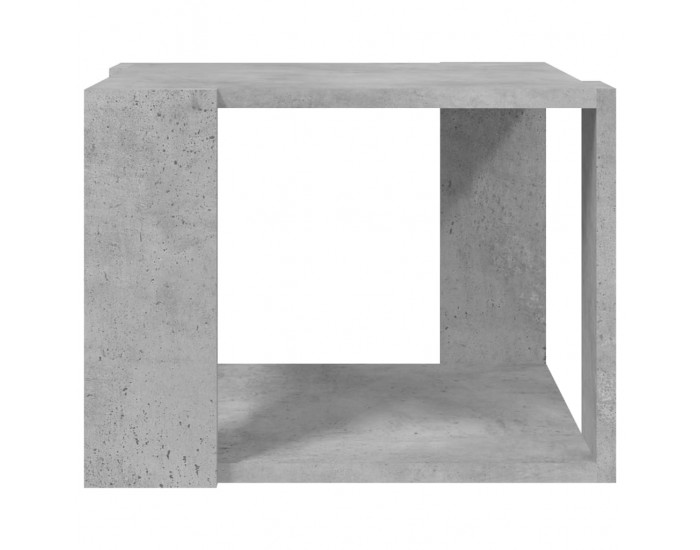Sonata H Кафе маса, бетонно сива, 40x40x30 см, инженерно дърво