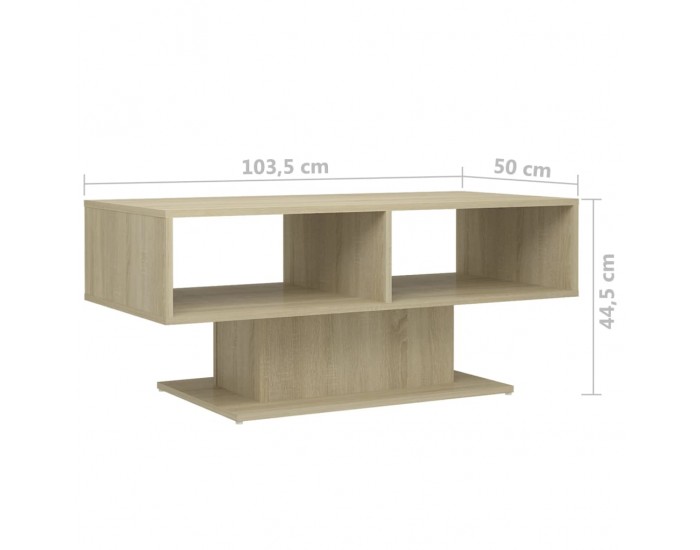 Sonata H Маса за кафе, дъб сонома, 103,5x50x44,5 см, инженерно дърво
