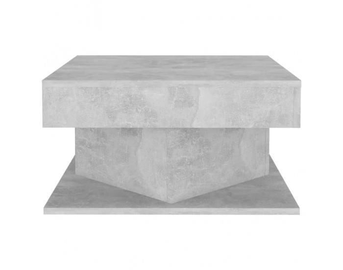 Sonata H Маса за кафе, бетонно сива, 57x57x30 см, инженерно дърво