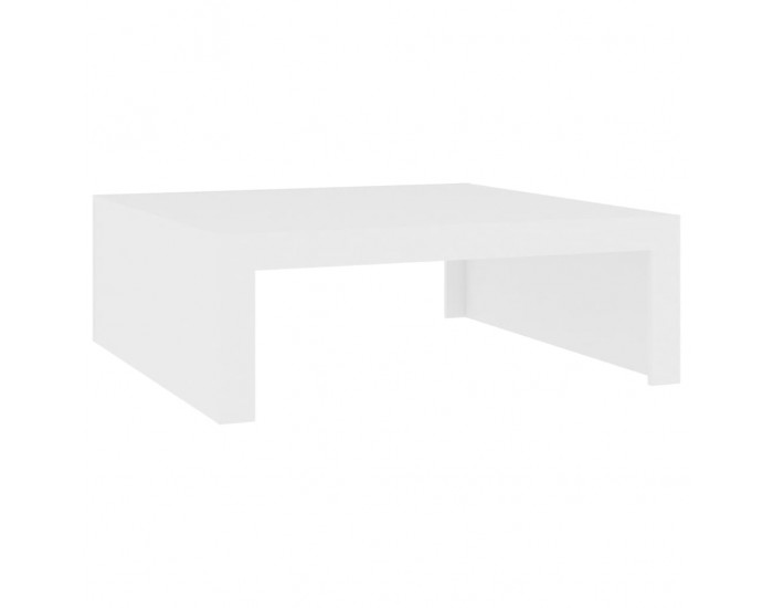 Sonata H Маса за кафе, бяла, 100x100x35 см, инженерно дърво