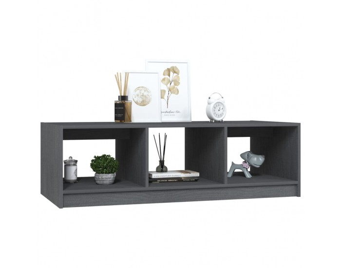 Sonata H Маса за кафе, сива, 110x50x34 см, борово дърво масив