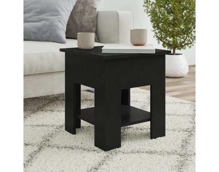 Sonata H Маса за кафе, черна, 40x40x42 см, инженерно дърво