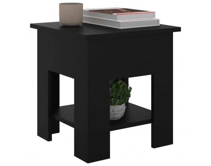 Sonata H Маса за кафе, черна, 40x40x42 см, инженерно дърво