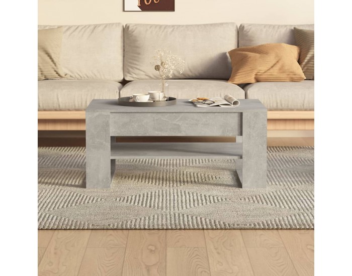 Sonata H Маса за кафе, бетонно сива, 102x55x45 см, инженерно дърво