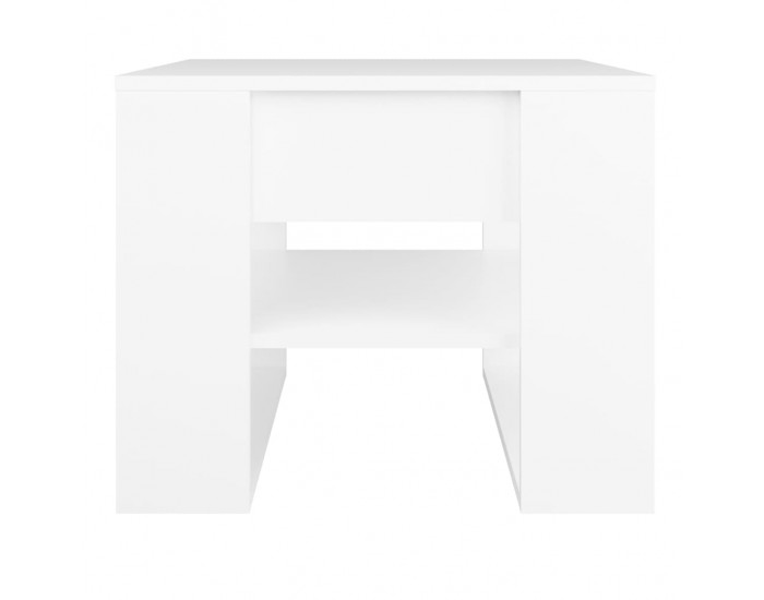 Sonata H Маса за кафе, бяла, 55,5x55x45 см, инженерно дърво