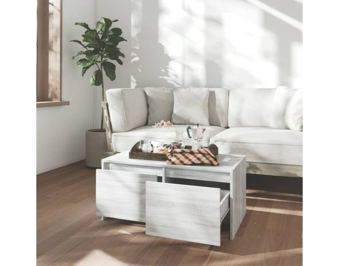 Sonata H Кафе маса, сив сонома, 90x50x41,5 см, инженерно дърво