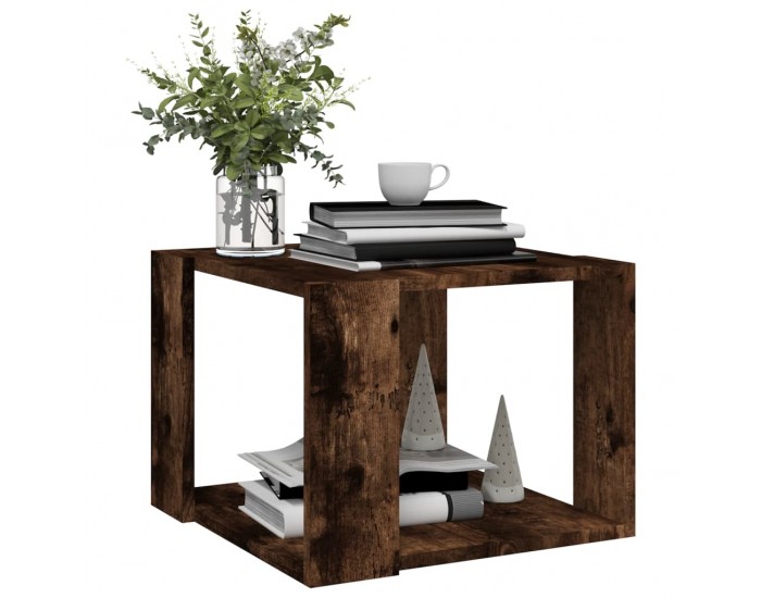 Sonata H Маса за кафе, опушен дъб, 40x40x30 см, инженерно дърво