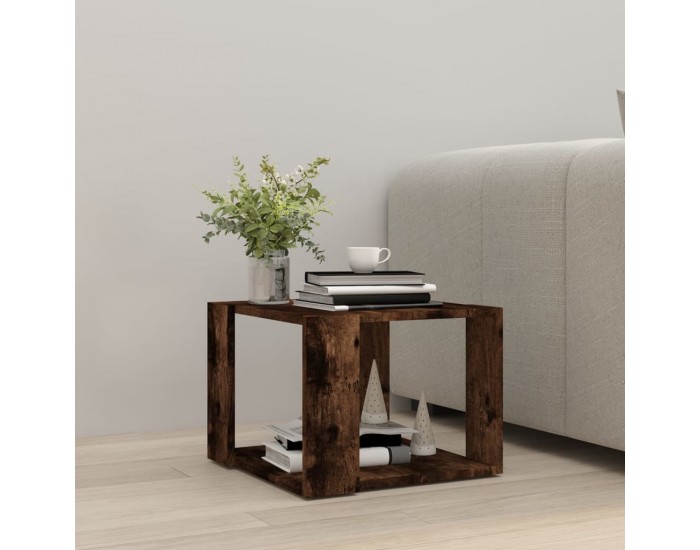 Sonata H Маса за кафе, опушен дъб, 40x40x30 см, инженерно дърво