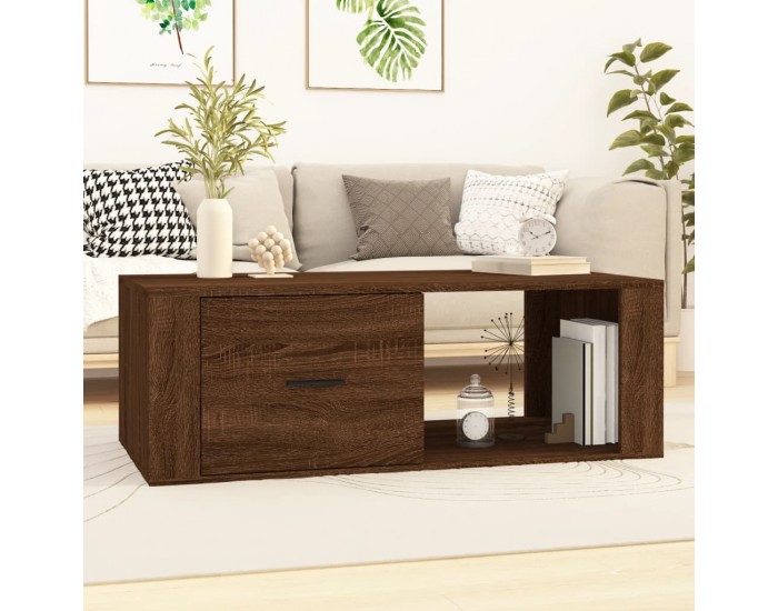 Sonata H Кафе маса, кафяв дъб, 100x50,5x35 см, инженерно дърво