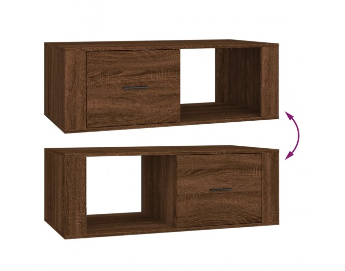 Sonata H Кафе маса, кафяв дъб, 100x50,5x35 см, инженерно дърво