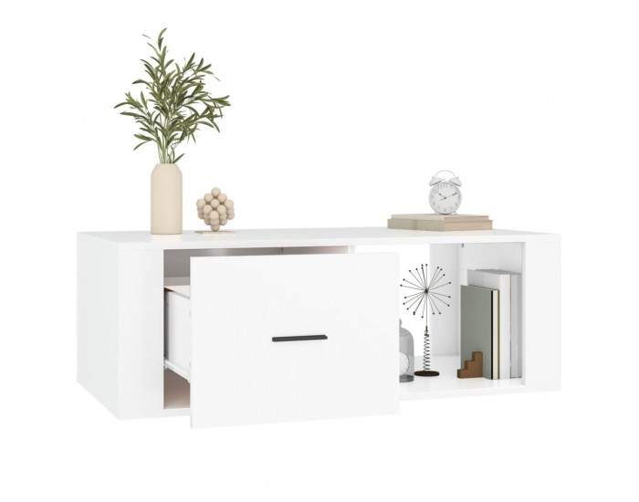 Sonata H Маса за кафе, бяла, 100x50,5x35 см, инженерно дърво