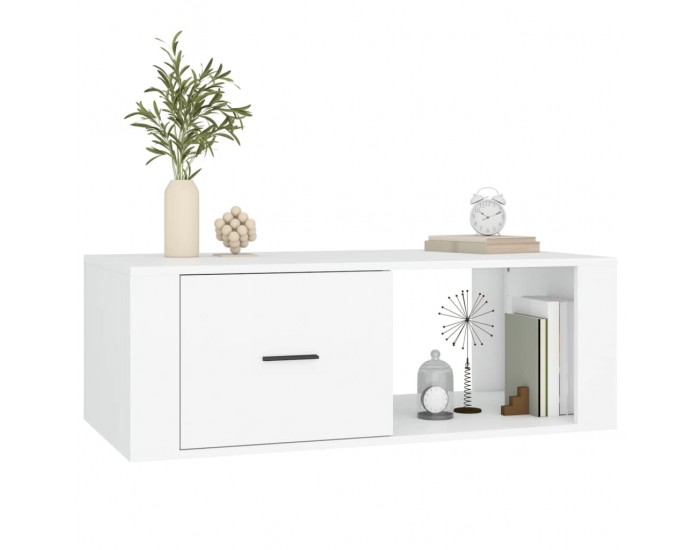 Sonata H Маса за кафе, бяла, 100x50,5x35 см, инженерно дърво