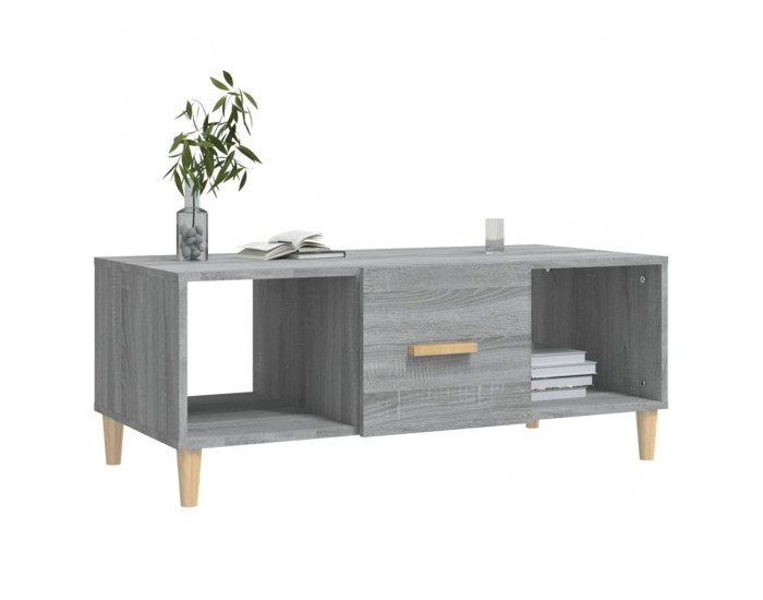 Sonata H Кафе маса, сив сонома, 102x50x40 см, инженерно дърво