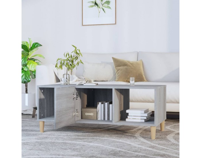 Sonata H Кафе маса, сив сонома, 102x50x40 см, инженерно дърво