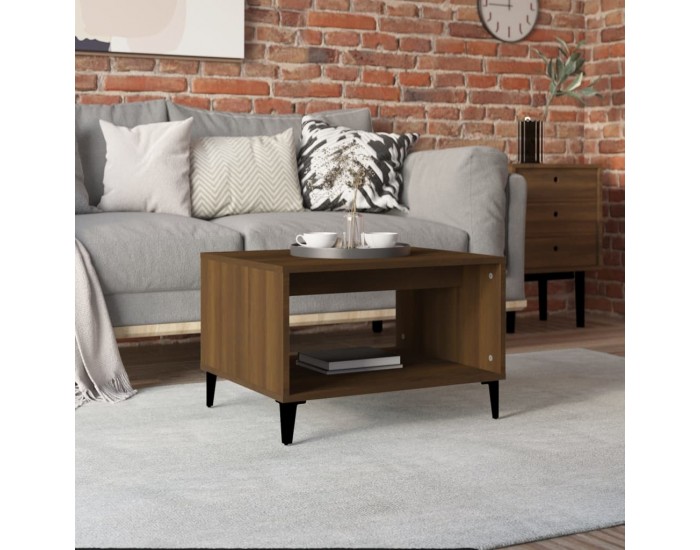 Sonata H Кафе маса, кафяв дъб, 60x50x40 см, инженерно дърво