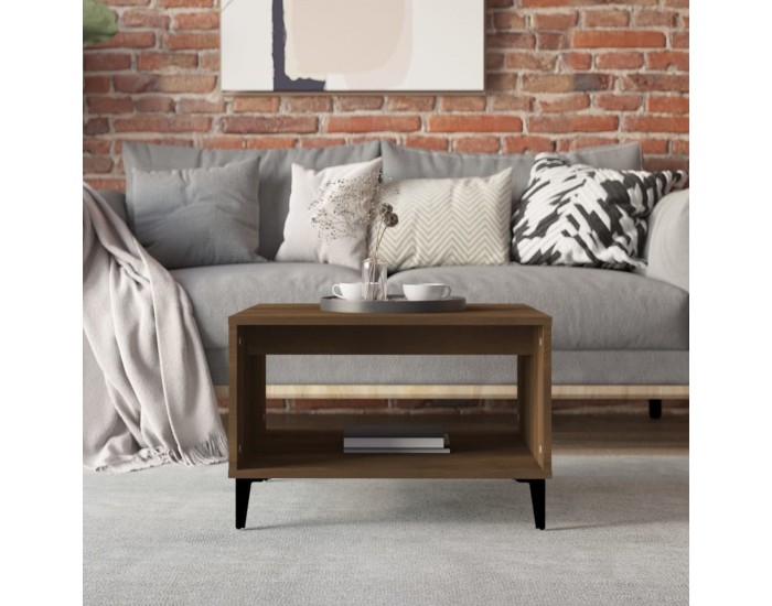 Sonata H Кафе маса, кафяв дъб, 60x50x40 см, инженерно дърво