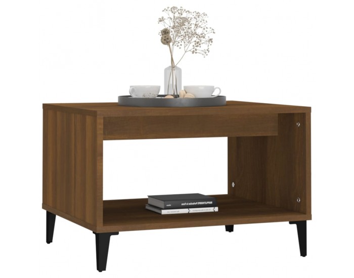 Sonata H Кафе маса, кафяв дъб, 60x50x40 см, инженерно дърво