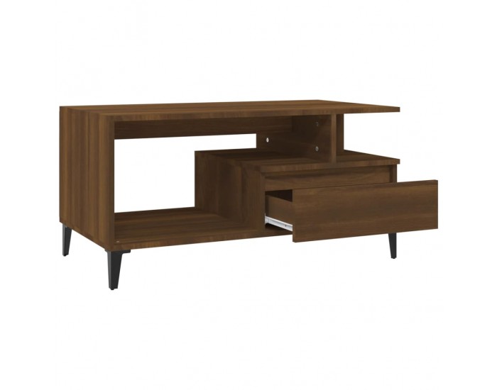 Sonata H Маса за кафе, кафяв дъб, 90x49x45 см, инженерно дърво