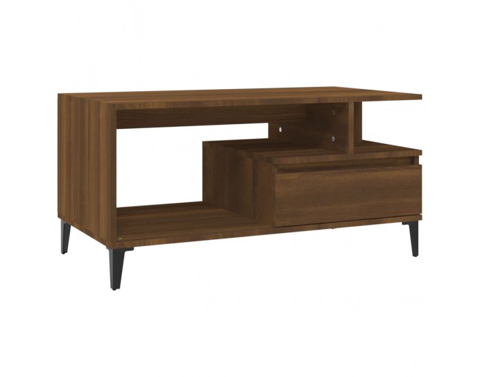 Sonata H Маса за кафе, кафяв дъб, 90x49x45 см, инженерно дърво