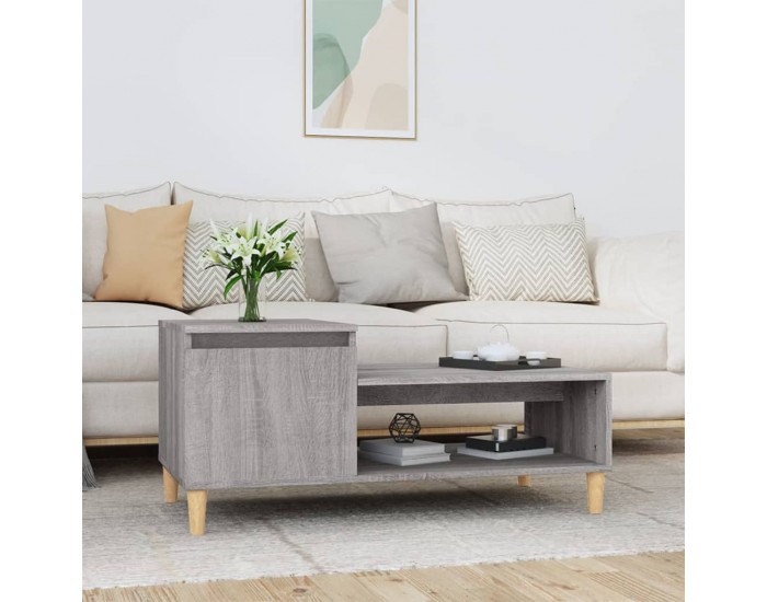 Sonata H Кафе маса, сив сонома, 100x50x45 см, инженерно дърво