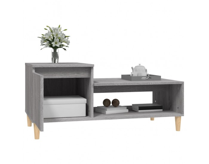 Sonata H Кафе маса, сив сонома, 100x50x45 см, инженерно дърво