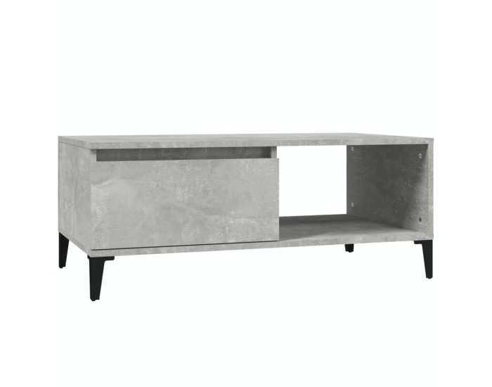 Sonata H Маса за кафе, бетонно сива, 90x50x36,5 см, инженерно дърво