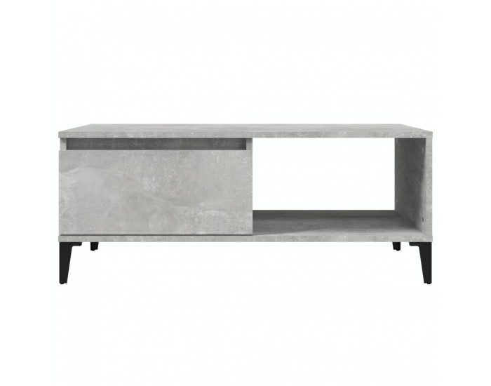 Sonata H Маса за кафе, бетонно сива, 90x50x36,5 см, инженерно дърво