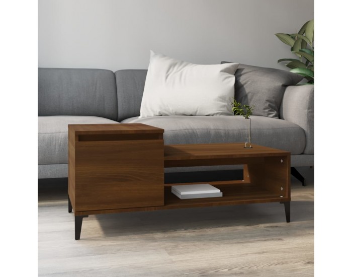 Sonata H Кафе маса, кафяв дъб, 100x50x45 см, инженерно дърво