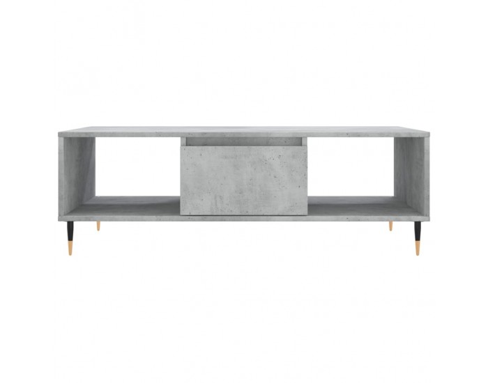 Sonata H Кафе маса, бетонно сива, 104x60x35 см, инженерно дърво