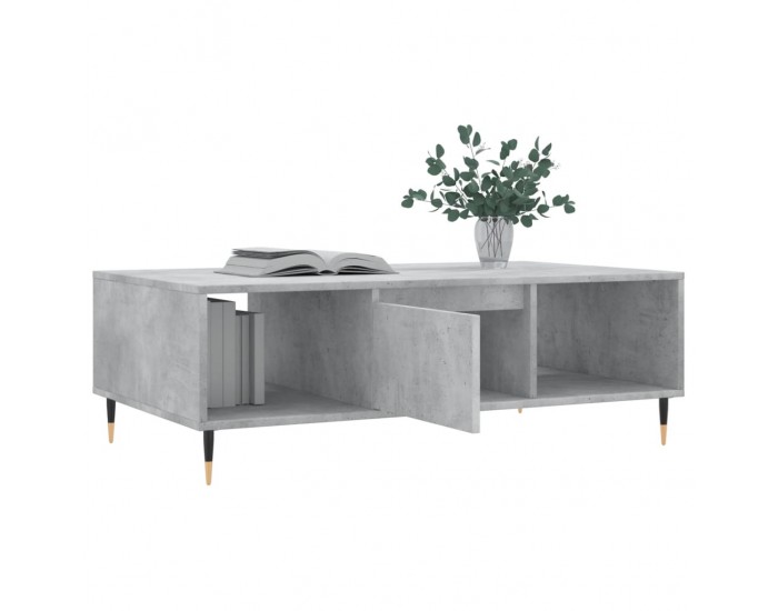 Sonata H Кафе маса, бетонно сива, 104x60x35 см, инженерно дърво