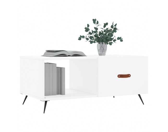 Sonata H Кафе маса, бяла, 90x50x40 см, инженерно дърво