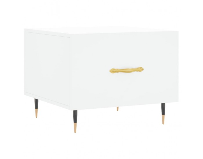 Sonata H Кафе маса, бяла, 50x50x40 см, инженерно дърво