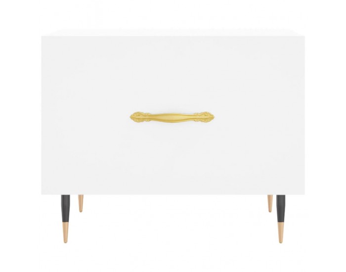 Sonata H Кафе маса, бяла, 50x50x40 см, инженерно дърво