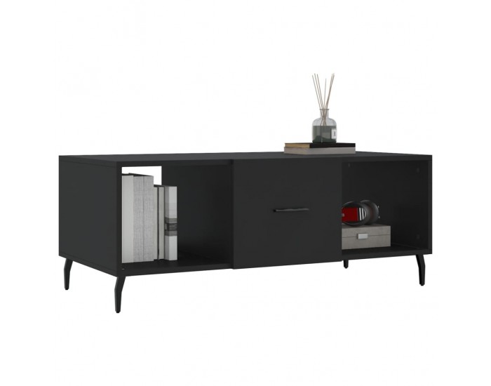 Sonata H Маса за кафе, черна, 102x50x40 см, инженерно дърво