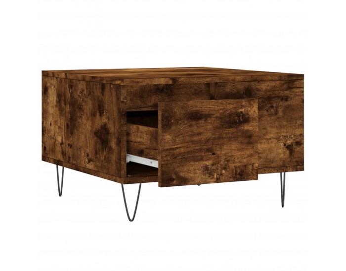 Sonata H Кафе маса, опушен дъб, 55x55x36,5 см, инженерно дърво